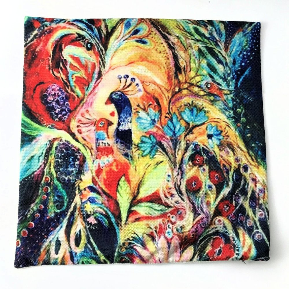 Peacock Bird - TWO pillow covers